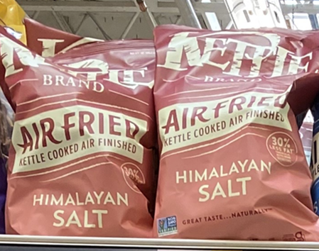 Kettle Brand Potato Chips, Air Fried Himalayan Salt Kettle Chips, 6.5 Oz