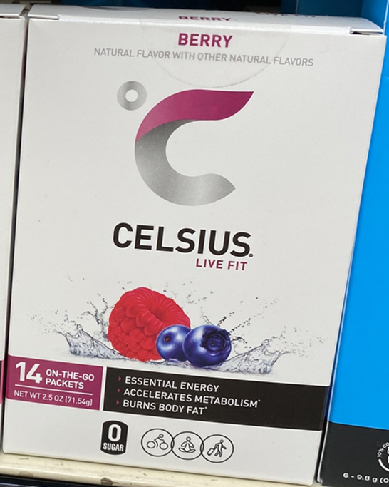 Celsius Berry Powder Drink Mix Sticks - 14pk