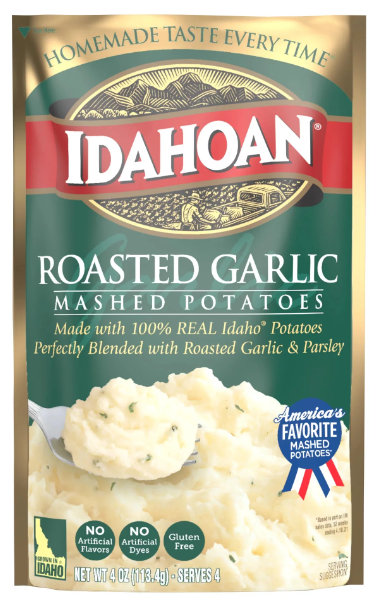 Idahoan Roasted Garlic Mashed Potatoes, 4 oz