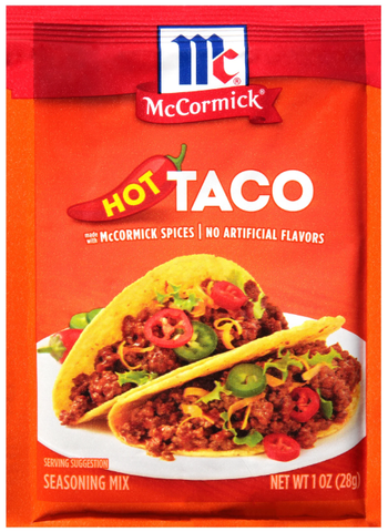 McCormick Hot Taco Seasoning Mix, 1 oz