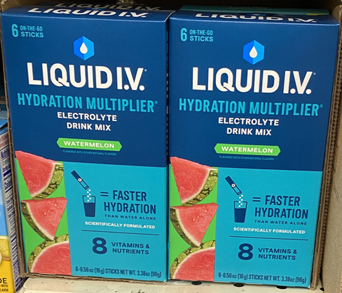 Liquid I.V. Hydration Multiplier Electrolyte Powder Packet Drink Mix, Watermelon, 6 Ct