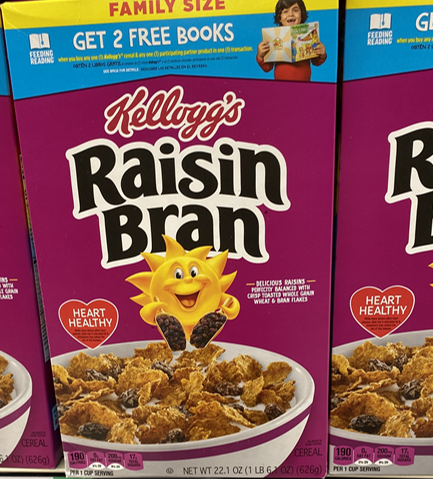 Kellogg's Raisin Bran Breakfast Cereal, 22.1 oz