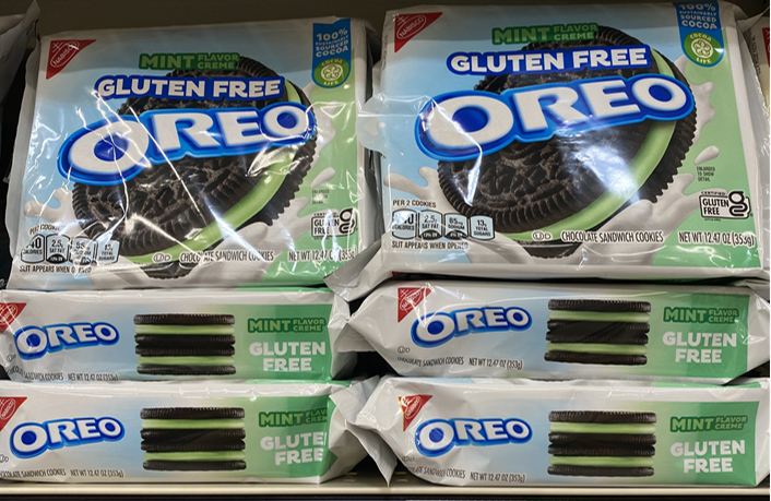 Oreo Gluten Free Mint Creme Chocolate Sandwich Cookies 12.47 oz