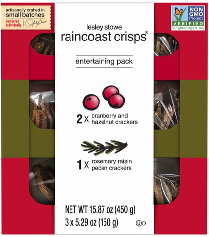 Costco Lesley Stowe Raincoast Crisps, 5.29 oz, 3-count