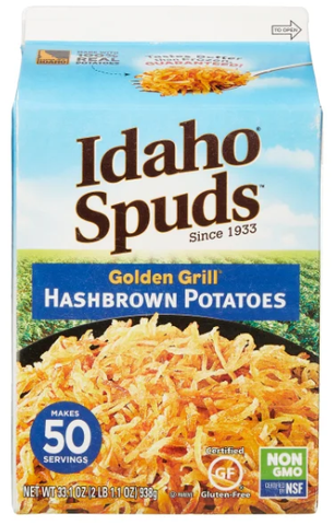 Idaho Spuds, Golden Grill Hashbrown Potatoes, 33.1 oz