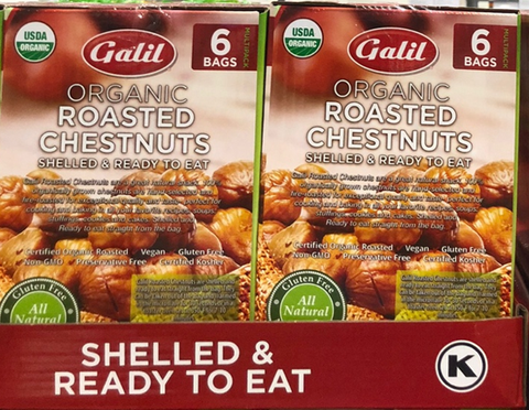 Costco Galil Organic Roasted Chestnuts, 3.5 oz, 6-count