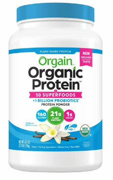 Orgain Organic Protein and Superfoods Plant Based Protein Powder, Vanilla Bean, 2.7 lbs