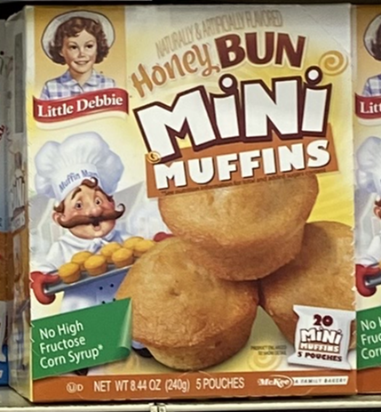 Little Debbie Honey Bun Mini Muffins 5 Pouches, 8.44 oz