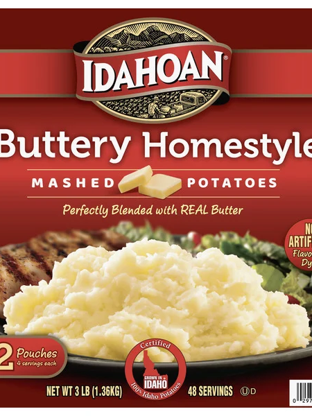 Idahoan Buttery Homestyle Mashed Potatoes, 12 x 4 oz