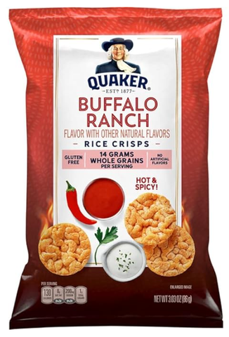 Quaker Rice Crisps, Buffalo Ranch, 3.03 Ounce