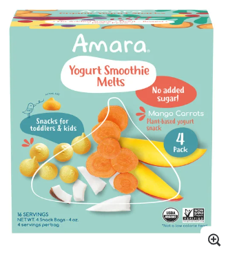 Amara Organic Yogurt Melts, 4 x 1 oz