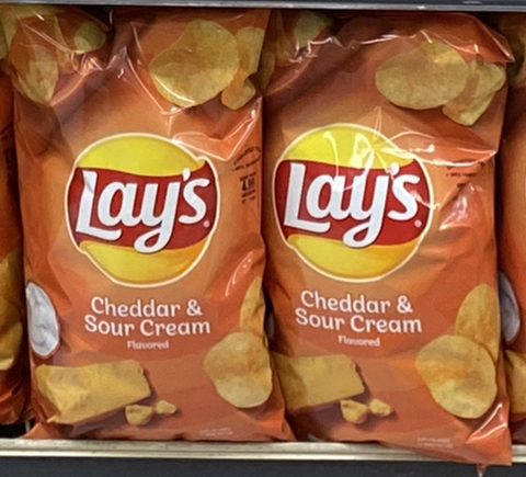 Lay's Potato Chips, Cheddar & Sour Cream Flavored Snacks, 7.75oz